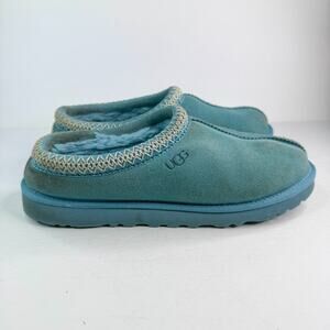 UGG Tasman Slippers Suede Lined Moccasin Shoes Deep Ice Teal Blue Womens Size 11
